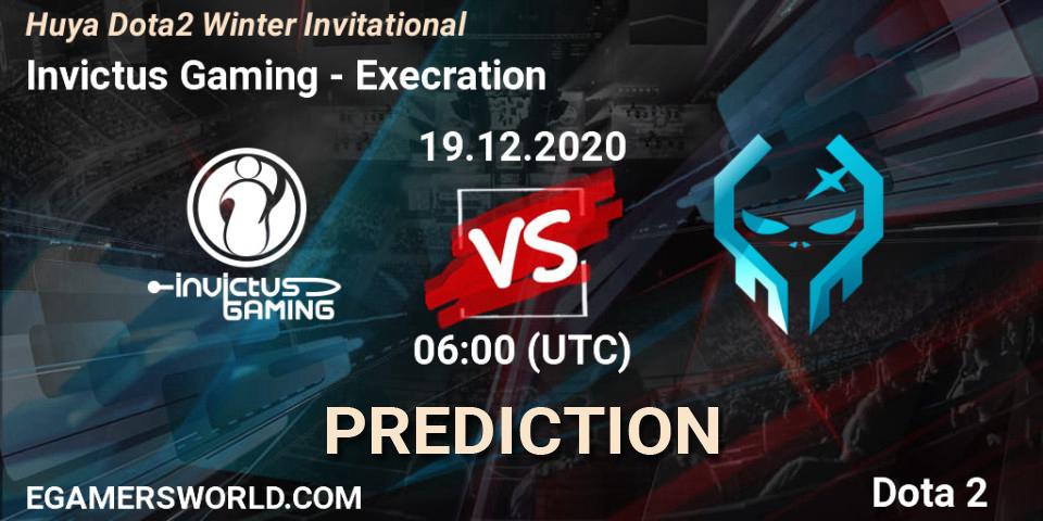 Invictus Gaming - Execration: прогноз. 19.12.2020 at 06:01, Dota 2, Huya Dota2 Winter Invitational