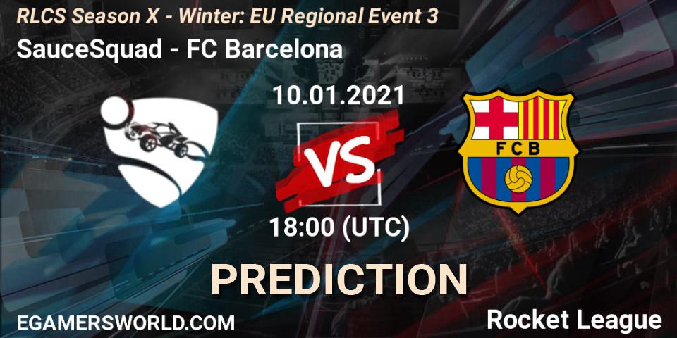 SauceSquad - FC Barcelona: прогноз. 10.01.21, Rocket League, RLCS Season X - Winter: EU Regional Event 3