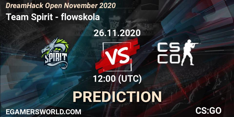 Team Spirit - flowskola: прогноз. 26.11.2020 at 12:00, Counter-Strike (CS2), DreamHack Open November 2020
