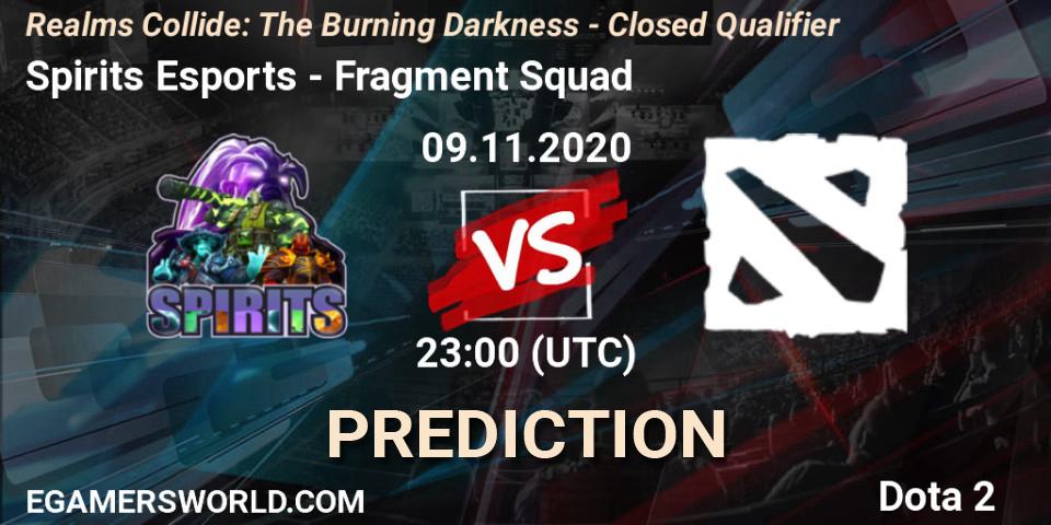 Spirits Esports - Fragment Squad: прогноз. 09.11.2020 at 23:11, Dota 2, Realms Collide: The Burning Darkness - Closed Qualifier