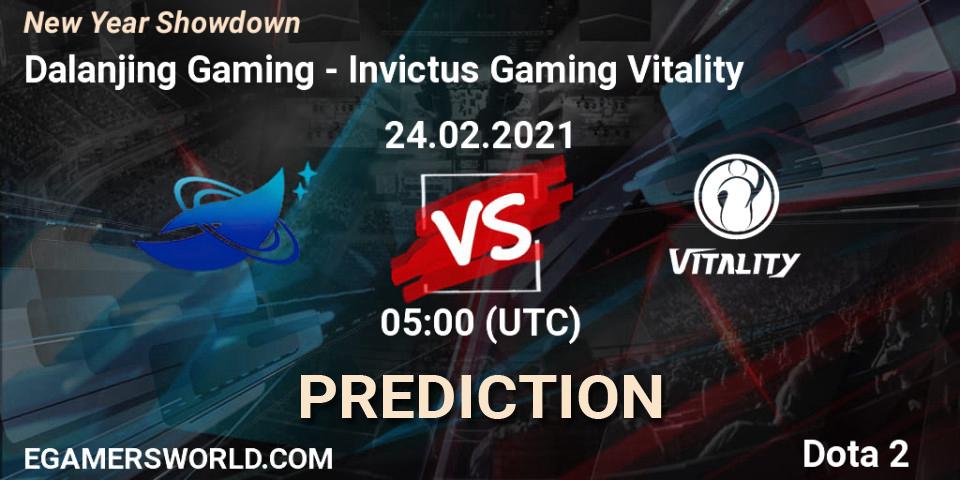 Dalanjing Gaming - Invictus Gaming Vitality: прогноз. 24.02.2021 at 05:09, Dota 2, New Year Showdown