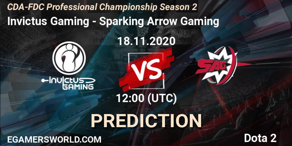 Invictus Gaming - Sparking Arrow Gaming: прогноз. 18.11.2020 at 11:11, Dota 2, CDA-FDC Professional Championship Season 2
