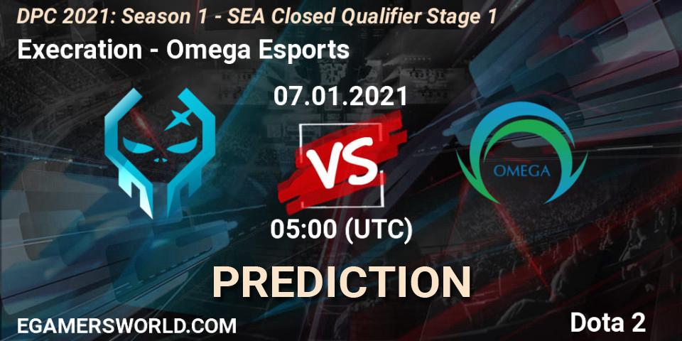 Execration - Omega Esports: прогноз. 07.01.2021 at 04:59, Dota 2, DPC 2021: Season 1 - SEA Closed Qualifier Stage 1