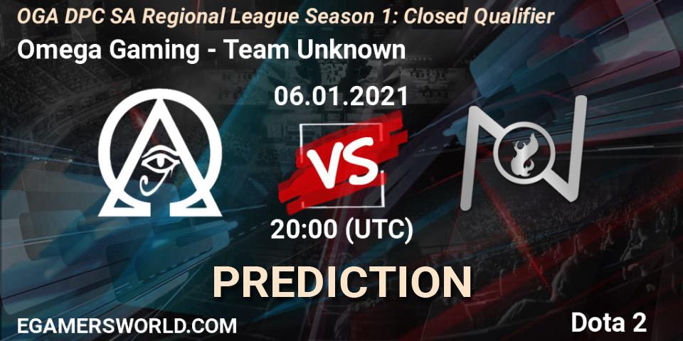 Omega Gaming - Team Unknown: прогноз. 06.01.21, Dota 2, DPC 2021: Season 1 - South America Closed Qualifier