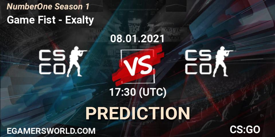 Game Fist - Exalty: прогноз. 08.01.2021 at 17:30, Counter-Strike (CS2), NumberOne Season 1