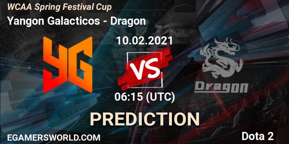 Yangon Galacticos - Dragon: прогноз. 10.02.2021 at 06:40, Dota 2, WCAA Spring Festival Cup