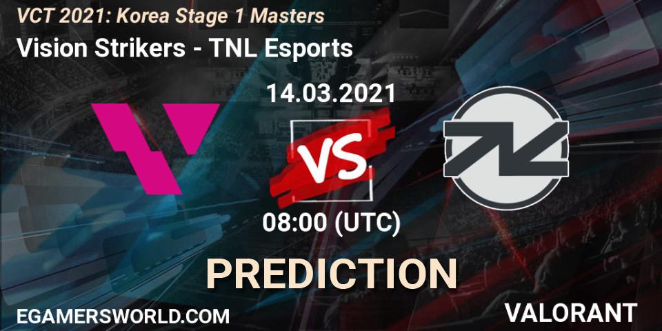 Vision Strikers - TNL Esports: прогноз. 14.03.2021 at 08:00, VALORANT, VCT 2021: Korea Stage 1 Masters