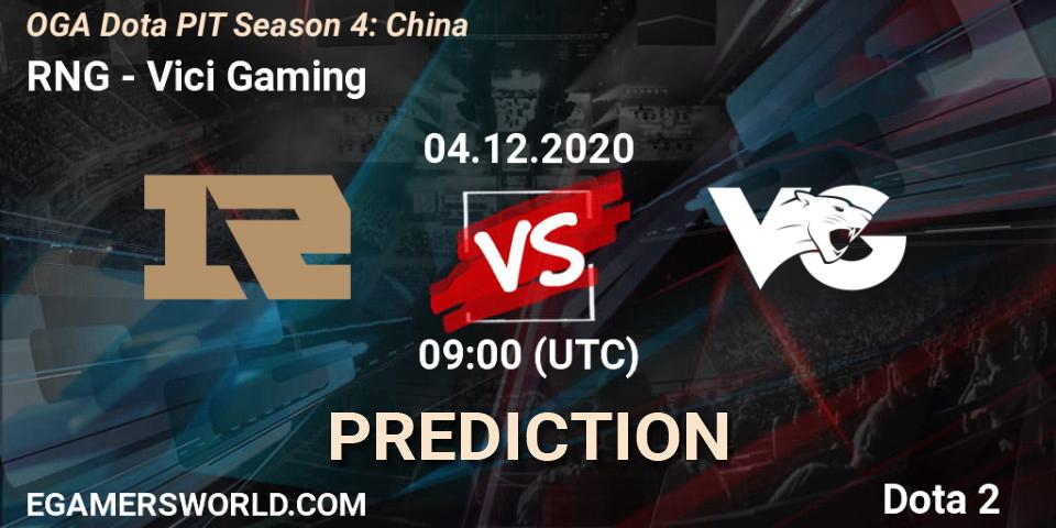 RNG - Vici Gaming: прогноз. 04.12.20, Dota 2, OGA Dota PIT Season 4: China