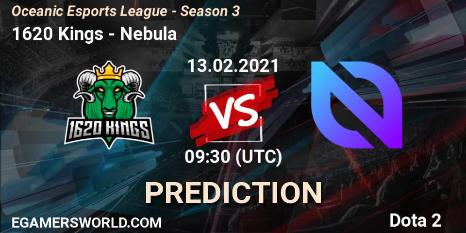 1620 Kings - Nebula: прогноз. 13.02.2021 at 10:52, Dota 2, Oceanic Esports League - Season 3