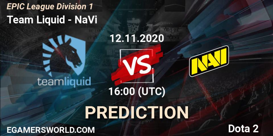 Team Liquid - NaVi: прогноз. 12.11.2020 at 16:00, Dota 2, EPIC League Division 1