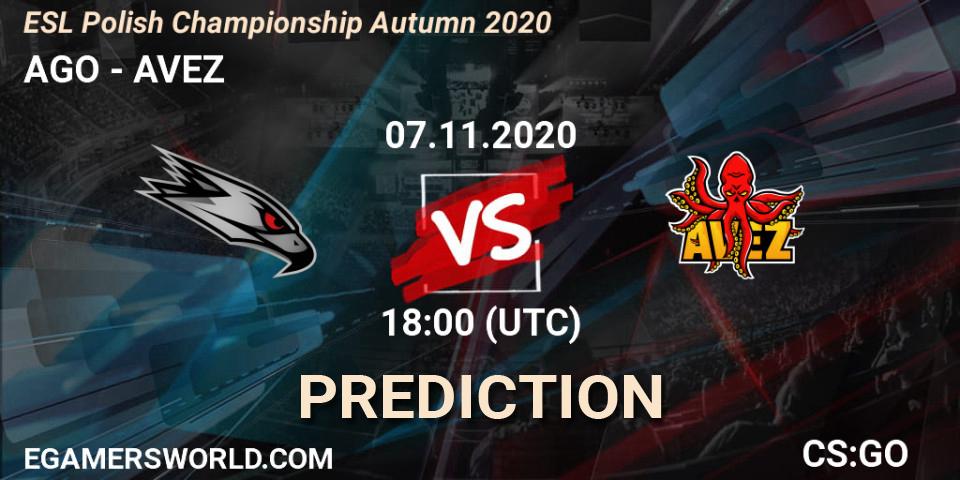 AGO - AVEZ: прогноз. 07.11.2020 at 18:00, Counter-Strike (CS2), ESL Mistrzostwa Polski - Fall 2020