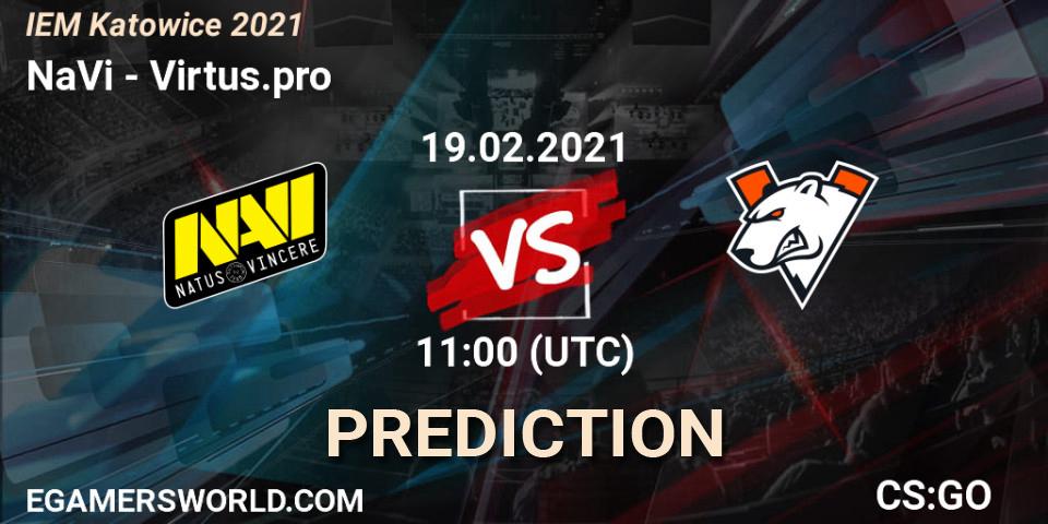 NaVi - Virtus.pro: прогноз. 19.02.2021 at 11:00, Counter-Strike (CS2), IEM Katowice 2021