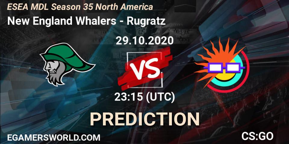 New England Whalers - Rugratz: прогноз. 29.10.20, CS2 (CS:GO), ESEA MDL Season 35 North America