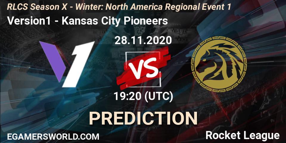 Version1 - Kansas City Pioneers: прогноз. 28.11.2020 at 19:20, Rocket League, RLCS Season X - Winter: North America Regional Event 1