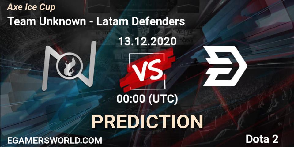 Team Unknown - Latam Defenders: прогноз. 13.12.2020 at 00:45, Dota 2, Axe Ice Cup