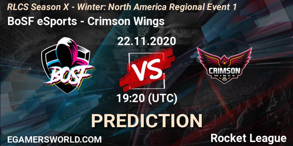 BoSF eSports - Crimson Wings: прогноз. 22.11.2020 at 19:20, Rocket League, RLCS Season X - Winter: North America Regional Event 1
