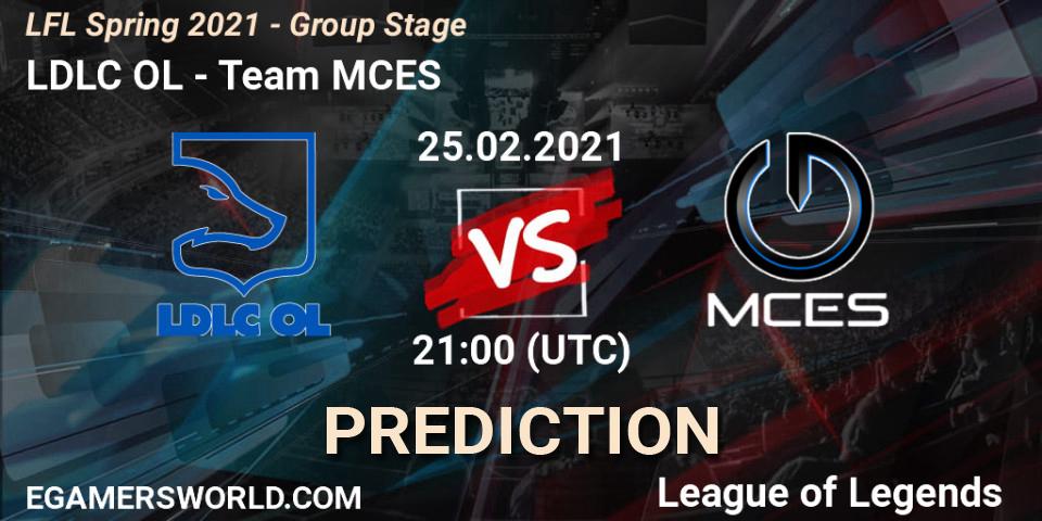 LDLC OL - Team MCES: прогноз. 25.02.2021 at 21:00, LoL, LFL Spring 2021 - Group Stage