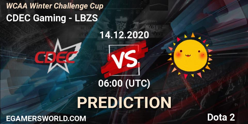 CDEC Gaming - LBZS: прогноз. 14.12.2020 at 06:14, Dota 2, WCAA Winter Challenge Cup