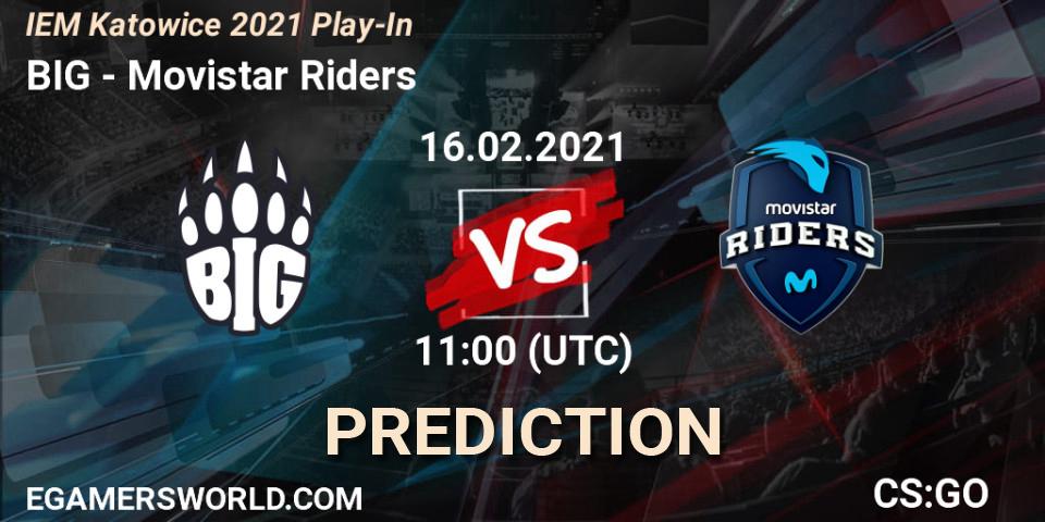 BIG - Movistar Riders: прогноз. 16.02.2021 at 11:00, Counter-Strike (CS2), IEM Katowice 2021 Play-In