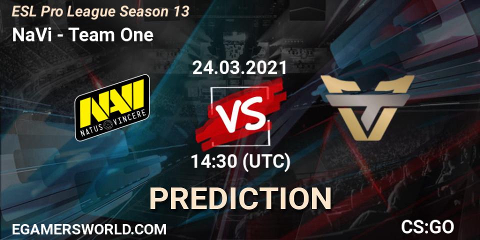 NaVi - Team One: прогноз. 24.03.2021 at 18:00, Counter-Strike (CS2), ESL Pro League Season 13