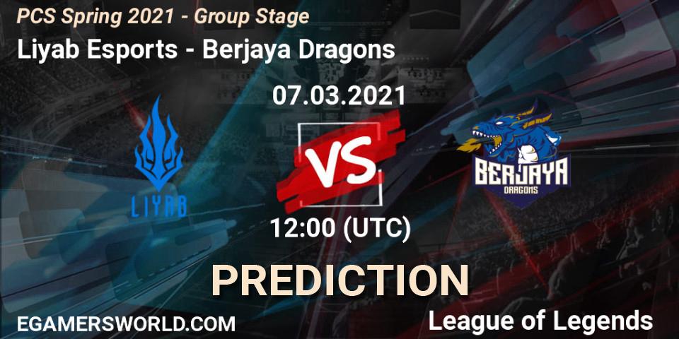 Liyab Esports - Berjaya Dragons: прогноз. 07.03.2021 at 12:00, LoL, PCS Spring 2021 - Group Stage
