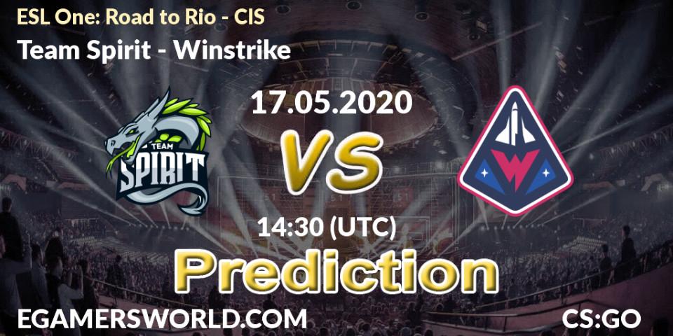 Team Spirit - Winstrike: прогноз. 17.05.20, CS2 (CS:GO), ESL One: Road to Rio - CIS