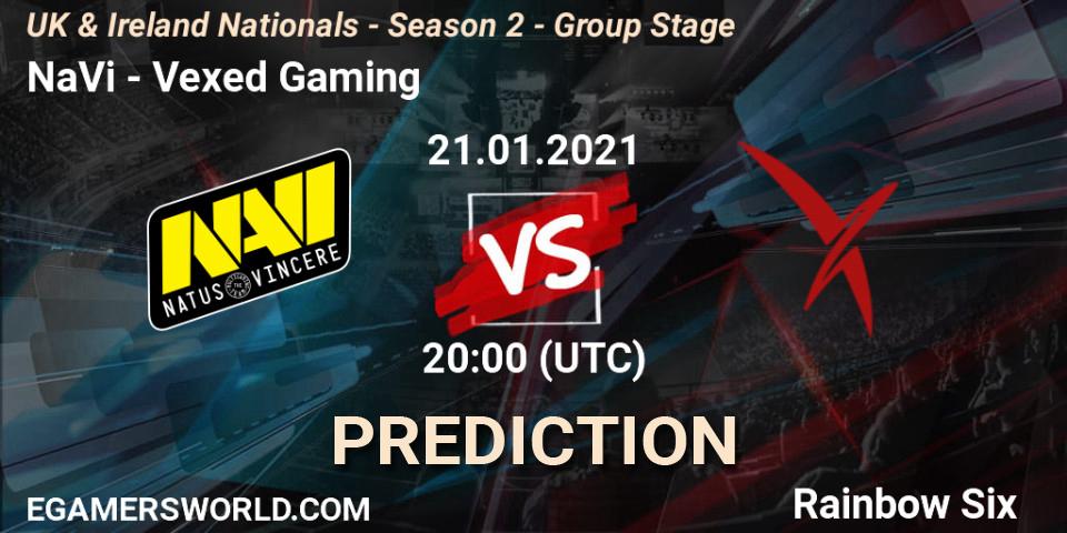 NaVi - Vexed Gaming: прогноз. 21.01.2021 at 20:00, Rainbow Six, UK & Ireland Nationals - Season 2 - Group Stage