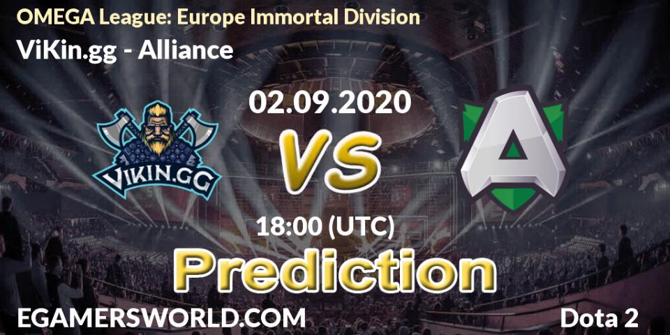 ViKin.gg - Alliance: прогноз. 02.09.2020 at 18:47, Dota 2, OMEGA League: Europe Immortal Division