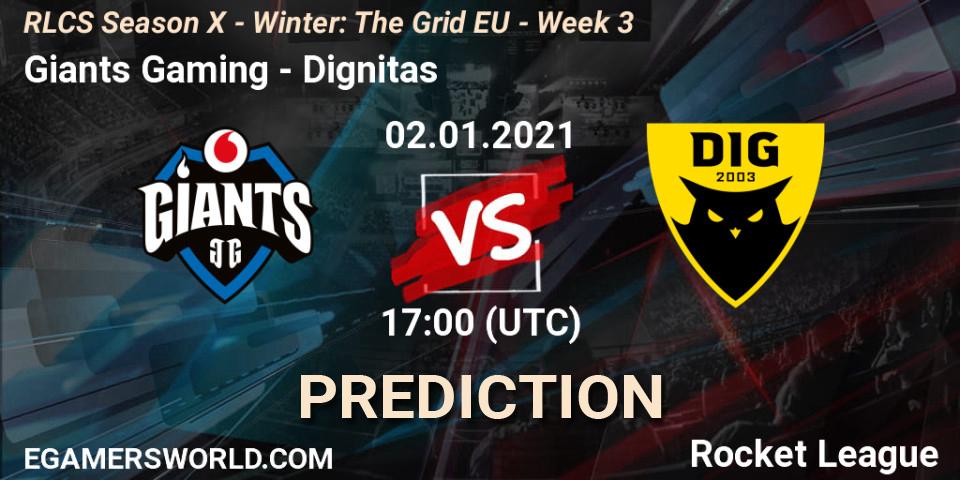 Giants Gaming - Dignitas: прогноз. 02.01.2021 at 17:00, Rocket League, RLCS Season X - Winter: The Grid EU - Week 3