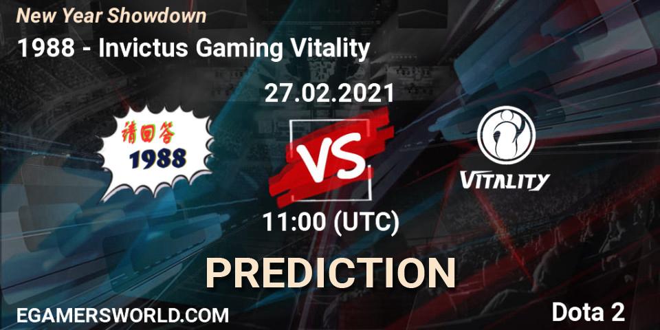请回答1988 - Invictus Gaming Vitality: прогноз. 27.02.2021 at 11:00, Dota 2, New Year Showdown