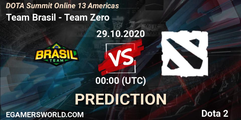 Team Brasil - Team Zero: прогноз. 29.10.2020 at 00:09, Dota 2, DOTA Summit 13: Americas
