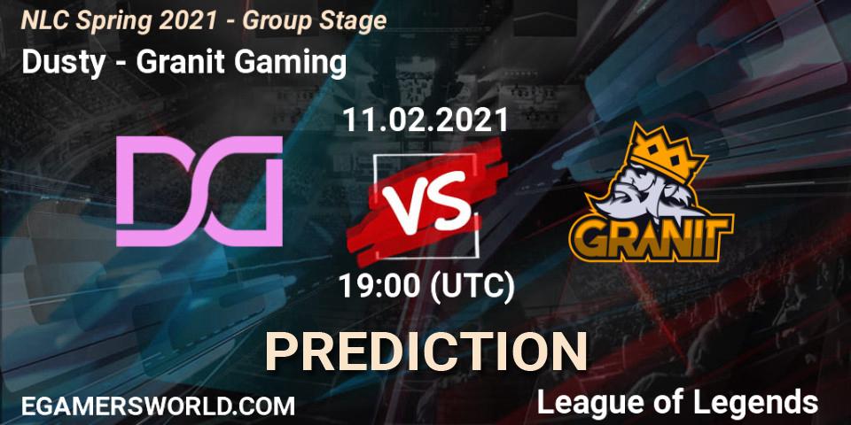Dusty - Granit Gaming: прогноз. 11.02.2021 at 19:00, LoL, NLC Spring 2021 - Group Stage