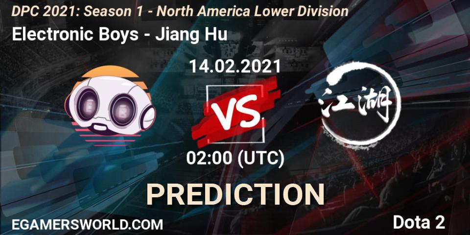Electronic Boys - Jiang Hu: прогноз. 14.02.2021 at 02:02, Dota 2, DPC 2021: Season 1 - North America Lower Division