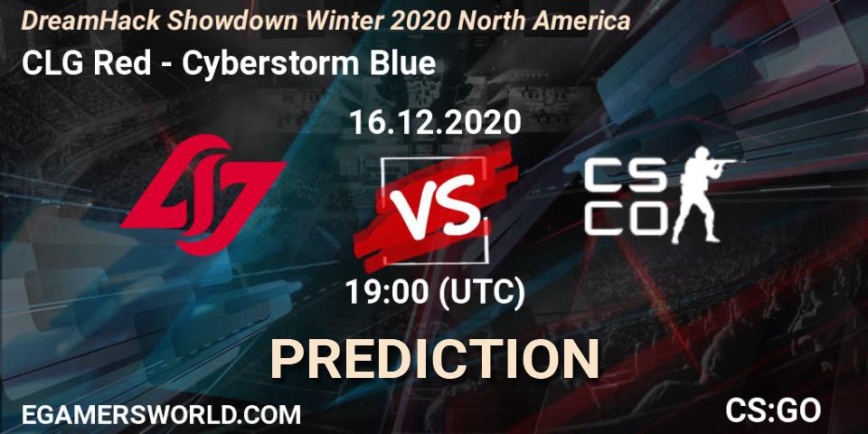 CLG Red - Cyberstorm Blue: прогноз. 16.12.2020 at 19:00, Counter-Strike (CS2), DreamHack Showdown Winter 2020 North America