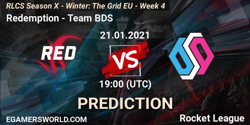 Redemption - Team BDS: прогноз. 21.01.2021 at 19:00, Rocket League, RLCS Season X - Winter: The Grid EU - Week 4