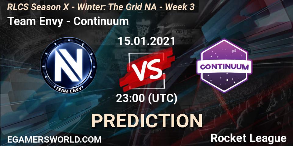 Team Envy - Continuum: прогноз. 15.01.2021 at 23:00, Rocket League, RLCS Season X - Winter: The Grid NA - Week 3