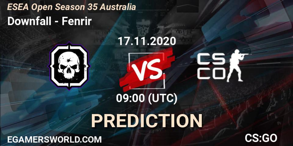 Downfall - Fenrir: прогноз. 17.11.2020 at 09:00, Counter-Strike (CS2), ESEA Open Season 35 Australia