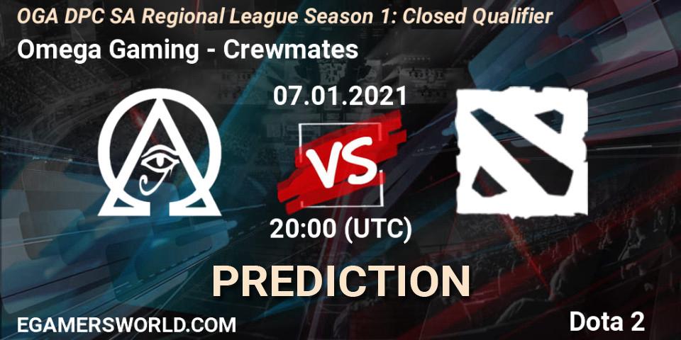 Omega Gaming - Crewmates: прогноз. 07.01.2021 at 20:00, Dota 2, DPC 2021: Season 1 - South America Closed Qualifier