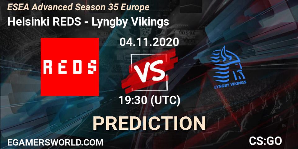 Helsinki REDS - Lyngby Vikings: прогноз. 05.11.2020 at 18:05, Counter-Strike (CS2), ESEA Advanced Season 35 Europe
