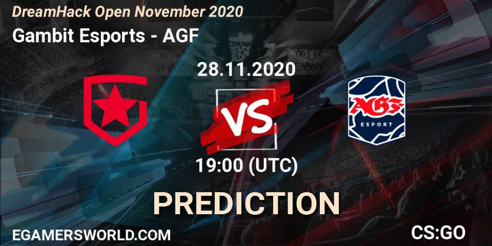 Gambit Esports - AGF: прогноз. 28.11.20, CS2 (CS:GO), DreamHack Open November 2020