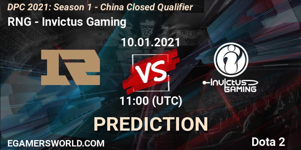 RNG - Invictus Gaming: прогноз. 10.01.2021 at 11:22, Dota 2, DPC 2021: Season 1 - China Closed Qualifier