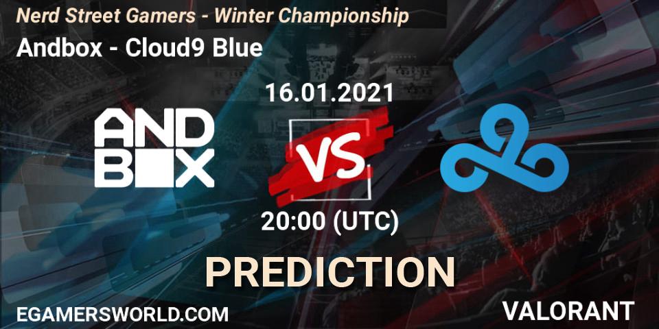 Andbox - Cloud9 Blue: прогноз. 16.01.2021 at 20:00, VALORANT, Nerd Street Gamers - Winter Championship
