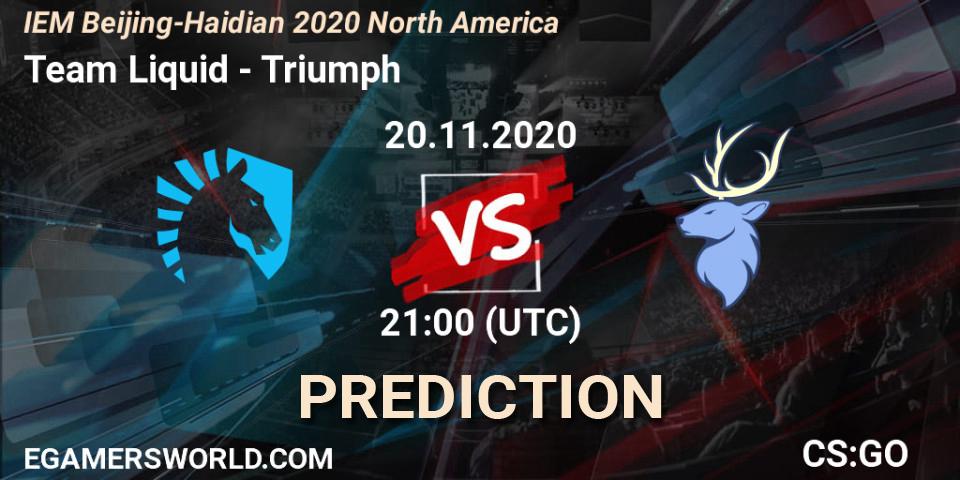 Team Liquid - Triumph: прогноз. 20.11.2020 at 21:30, Counter-Strike (CS2), IEM Beijing-Haidian 2020 North America