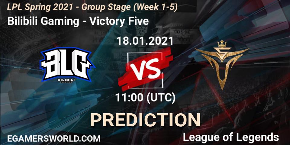 Bilibili Gaming - Victory Five: прогноз. 18.01.2021 at 11:18, LoL, LPL Spring 2021 - Group Stage (Week 1-5)