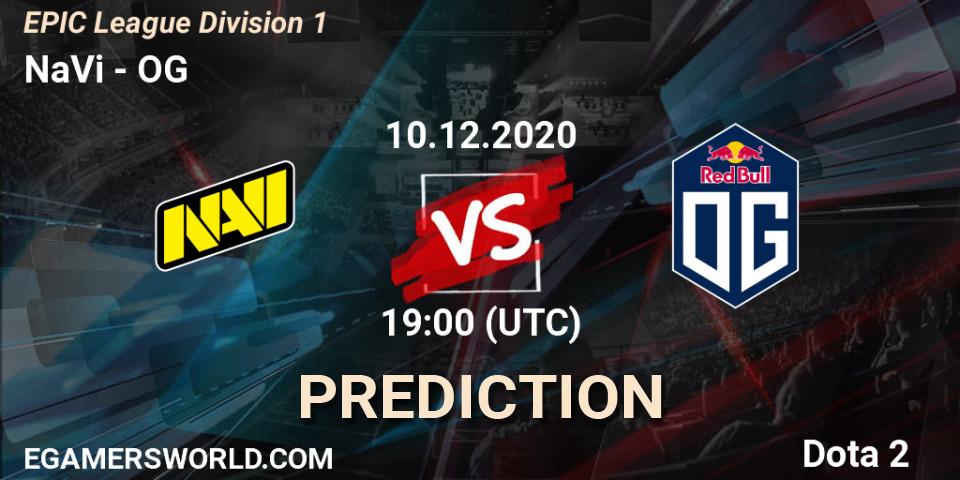 NaVi - OG: прогноз. 10.12.2020 at 19:00, Dota 2, EPIC League Division 1