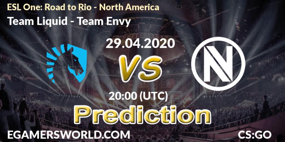 Team Liquid - Team Envy: прогноз. 29.04.2020 at 20:00, Counter-Strike (CS2), ESL One: Road to Rio - North America