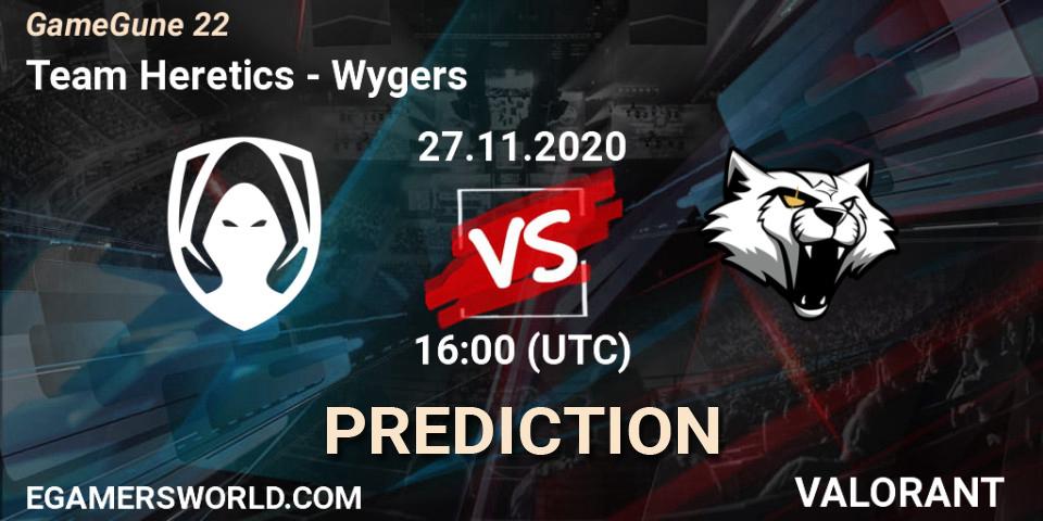 Team Heretics - Wygers: прогноз. 27.11.2020 at 16:00, VALORANT, GameGune 22