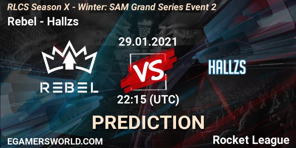Rebel - Hallzs: прогноз. 29.01.2021 at 22:15, Rocket League, RLCS Season X - Winter: SAM Grand Series Event 2