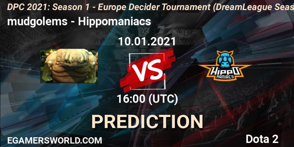 mudgolems - Hippomaniacs: прогноз. 10.01.2021 at 16:00, Dota 2, DPC 2021: Season 1 - Europe Decider Tournament (DreamLeague Season 14)