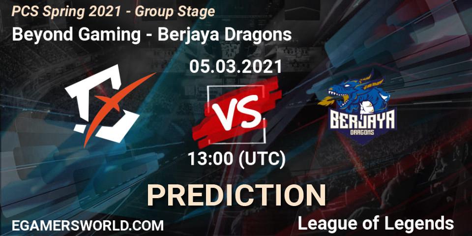Beyond Gaming - Berjaya Dragons: прогноз. 05.03.2021 at 13:00, LoL, PCS Spring 2021 - Group Stage
